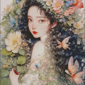 Printed On Canvas Cross Stitch DIY Set Chinese Pattern Kit Home Needlework Embroidery 177 Colors